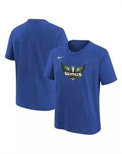 Футболка с логотипом Royal Dallas Wings Essential для мальчиков и девочек, синий Nike