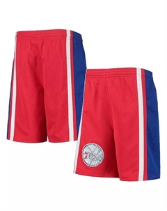 Красные шорты Big Boys Philadelphia 76Ers 1996 Hardwood Classics, посвященные 75-летию Swingman Mitchell and ness