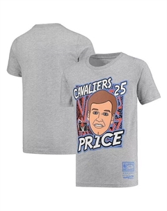 Серая футболка Big Boys Mark Price Cleveland Cavaliers Hardwood Classics King of the Court Player Mitchell and ness