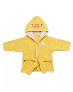 Хлопковый банный халат с капюшоном для маленьких мальчиков или девочек, желтый Little me