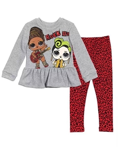 Комплект из флисового свитшота и леггинсов для девочек (4–18–20 лет), серый L.o.l. surprise!