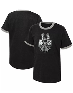Черная футболка Big Boys San Antonio Spurs Hoop City Hometown Ringer Outerstuff