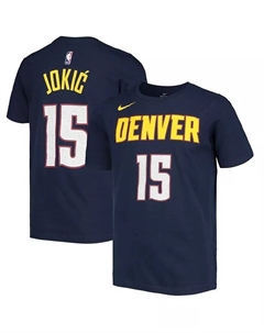 Темно-синяя футболка Nike Big Boys and Girls Nikola Jokic Denver Nuggets с логотипом и номером Performance, синий Outerstuff