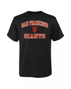 Черная футболка San Francisco Giants Heart Soul для мальчиков и девочек Big, черный Outerstuff