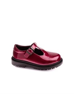 Туфли Мэри Джейн из кожи для девочек с пряжкой, красный Pablosky