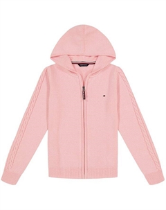 Кардиган на молнии для больших девочек, розовый Tommy hilfiger