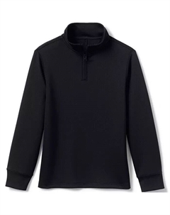 Школьная форма для девочек, пуловер на молнии с четвертью для активных выступлений, синий Lands' end