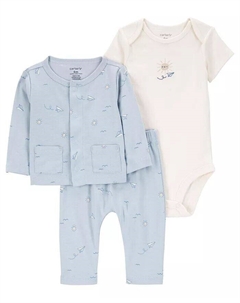 Маленький кардиган, боди и брюки для маленьких мальчиков, комплект из 3 предметов Carter`s