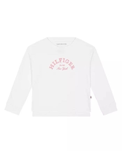 Футболка Hilfiger с длинным рукавом для малышей и маленьких девочек, коричневый/бежевый Tommy hilfiger