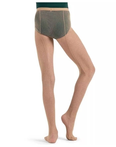 Классические колготки в сеточку со швом для девочек, коричневый Capezio