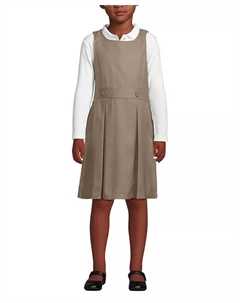 Джемпер Big Girls Plus длиной до колена, коричневый/бежевый Lands' end