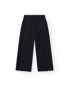 Черные брюки для девочек с эластичной талией и вышивкой, черный Tuc tuc