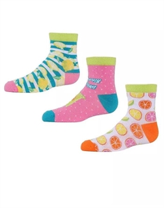 Девочки 3 пары лимонных носков средней длины Memoi