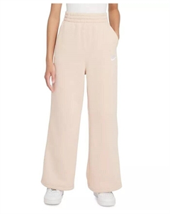 Спортивные флисовые брюки широкого кроя для больших девочек, белый Nike