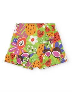 Шорты для девочек с принтом и оборками, мультиколор Tuc tuc