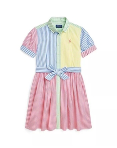 Платье-рубашка из хлопка в полоску для больших девочек, мультиколор Polo ralph lauren