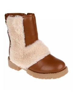 Сапоги с длинным ворсом для маленьких и больших девочек, коричневый Vince camuto