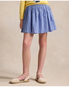 Расклешенная юбка-брюки в клетку для девочек, синий Polo ralph lauren