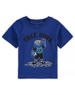 Синяя футболка с талисманом San Jose Earthquakes Free Hugs для мальчиков и девочек, синий Outerstuff