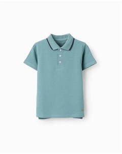 Рубашка поло с короткими рукавами для мальчика из 100% хлопка, светло-голубой Zippy