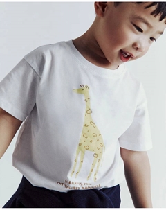 Футболка с принтом жирафа, белый Сфера