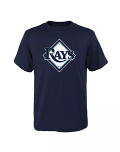 Футболка основной команды Big Boys and Girls Navy Tampa Bay Rays с логотипом Outerstuff