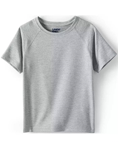 Школьная форма для девочек, детская активная футболка с короткими рукавами, синий Lands' end