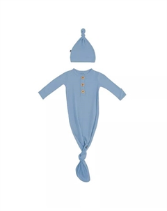 Платье для девочки с узлом и шапочкой в комплекте, серый Kyte baby