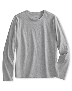 Школьная форма для девочек, футболка Essential с длинными рукавами, серый Lands' end