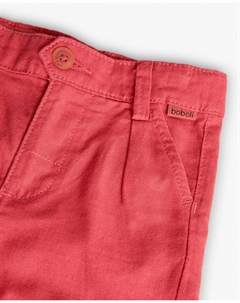 Простые шорты-бермуды для мальчика с вытачками и застежкой на пуговицы, красный Boboli