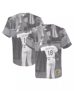 Белая сублимированная футболка Big Boys Darryl Strawberry New York Mets Mitchell and ness