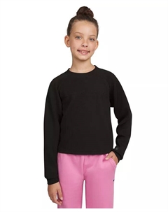 Толстовка Big Girls Active с круглым вырезом и рубчиком, черный Champion