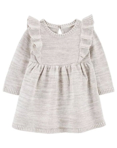 Платье-свитер с длинными рукавами для маленьких девочек и чехлом для подгузника Carter`s