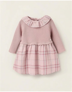 Платье для девочки с рюшами на воротнике, розовый Zippy