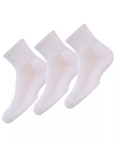 Девочки 3 пары унисекс четверть-крю спортивные носки, белый Memoi