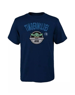Футболка Big Boys and Girls Navy Minnesota Timberwolves Star Wars The Child Outerstuff