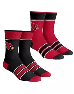 Носки для мальчиков и девочек Arizona Cardinals Multi-Stripe, комплект из 2 упаковок носков Team Crew Rock 'em