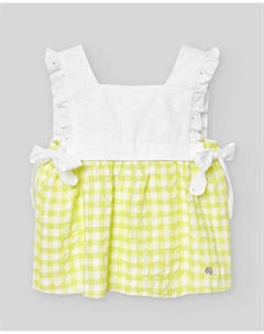 Платье для девочки в сочетании с бантами Peonza PAZ Rodríguez, желтый Paz rodriguez