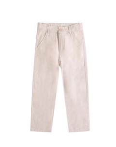 Брюки для мальчика из светло-коричневой льняной ткани, натуральный Dadati