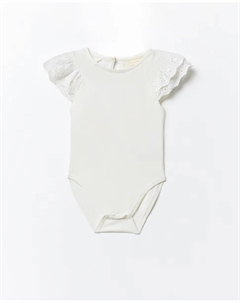 Боди с кружевными рукавами, белый Сфера