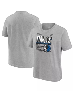Футболка для раздевалки чемпионов Западной конференции 2024 года от Big Boys and Girls Heather Gray Dallas Mavericks Fanatics