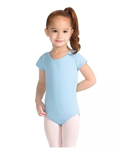 Классический купальник для девочек с короткими рукавами, синий Capezio