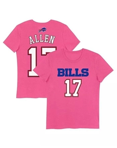 Футболка с именем игрока Джоша Аллена из Big Girls Pink Buffalo Bills Nike