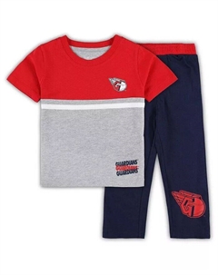 Комплект из футболки и брюк Cleveland Guardians Batters Box для мальчиков и девочек темно-синего и красного цвета Outerstuff