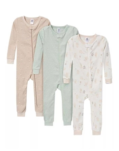 Пижама Snug Fit без ножек для маленьких девочек, 3 шт. в упаковке, с цветочным принтом в стиле «Лесной», коричневый Gerber