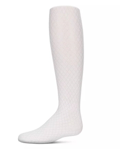 Полупрозрачные нейлоновые колготки с бриллиантами для девочек, белый Memoi