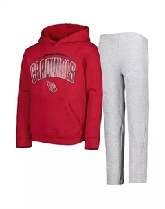 Комплект из толстовки и брюк для больших мальчиков и девочек Cardinal, Heather Grey Arizona Cardinals Double Up Outerstuff