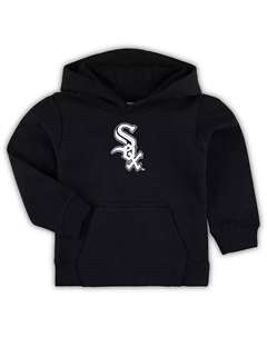 Флисовый пуловер с капюшоном черного цвета Chicago White Sox Team Primary Logo для мальчиков и девочек для малышей Outerstuff