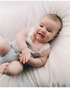 Вязаный хлопковый комбинезон, светло-голубой Сфера