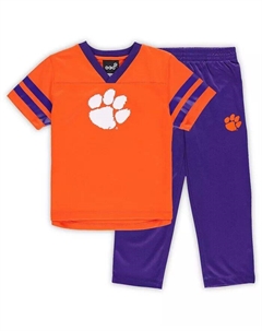 Комплект из футболки и брюк Clemson Tigers Red Zone для мальчиков и девочек оранжевого и фиолетового цвета Outerstuff